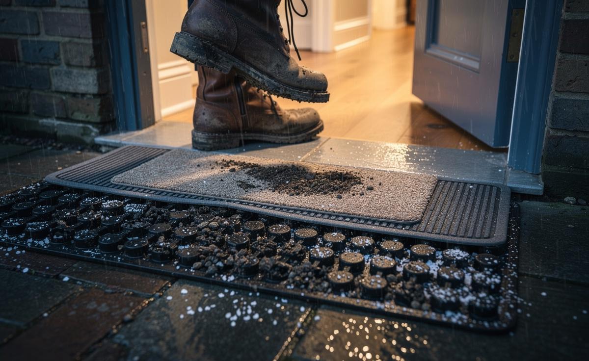 Doormat adjustment that stops dirt tracks: why strategic layering absorbs outdoor grit efficiently