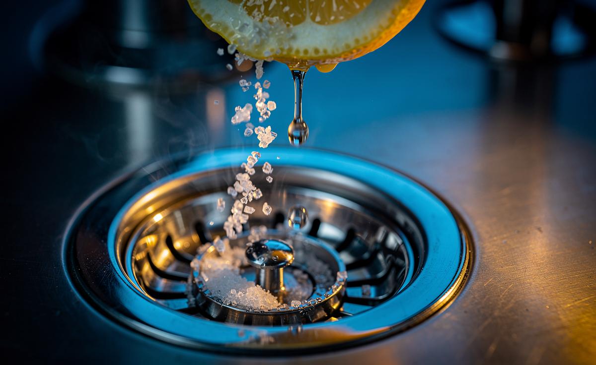 The Lemon and Salt Drain Cleaner That Unclogs Pipes Instantly : How This Acid-Salt Duo Works Wonders Overnight