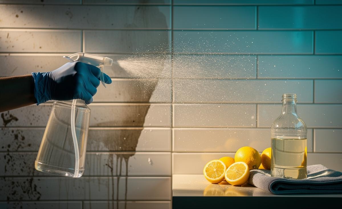 The Lemon Vinegar Solution That Whitens Bathroom Tiles Instantly