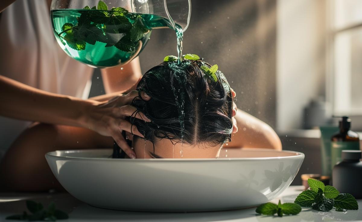 The Mint Water Rinse That Stops Hair Loss on the Spot